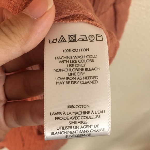 🌟Ecote orange button down collared shirt - Picture 4 of 6